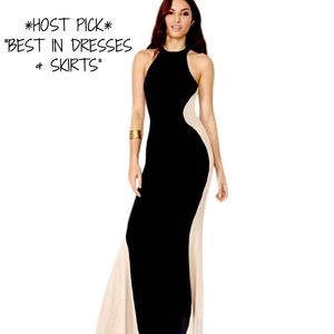 🎉HP!🎉 Black/Taupe Goddess Formal Dress